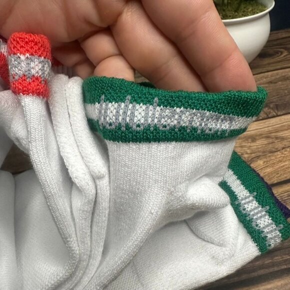 NWT Lululemon Men's Daily Stride Ankle Socks 5 Pack Size XL (White/Rainbow) - Picture 9 of 10